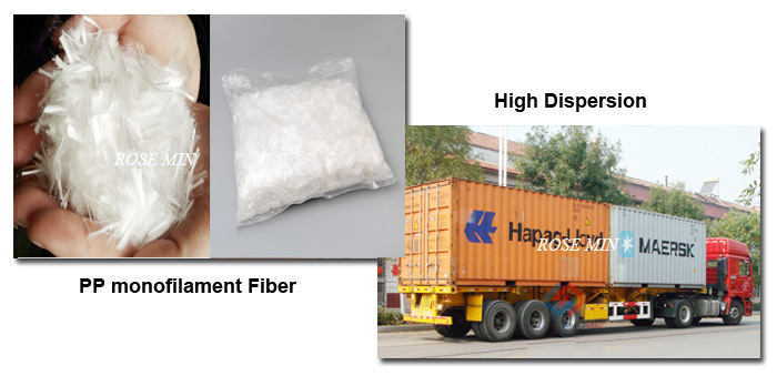 6mm Polypropylene Monofilament Staple Fiber Microfibers for Cement-Based Concrete