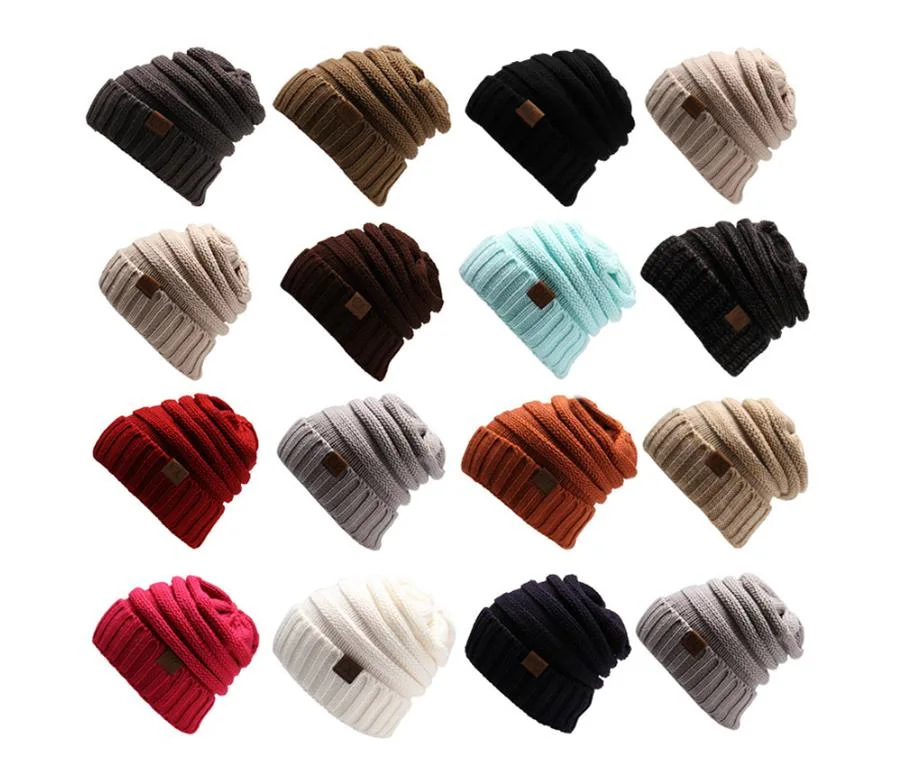 Exclusive Trendy Warm Ski Acrylic Adult Knitted Acrylic Winter Cuff Thick Sport Women Beanie