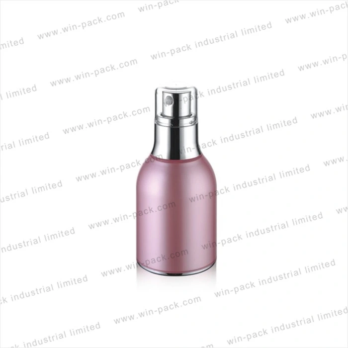 Empty Custom Pink Color Round Shoulder Acrylic Lotion Bottle 30 Ml 50ml 100ml 120ml