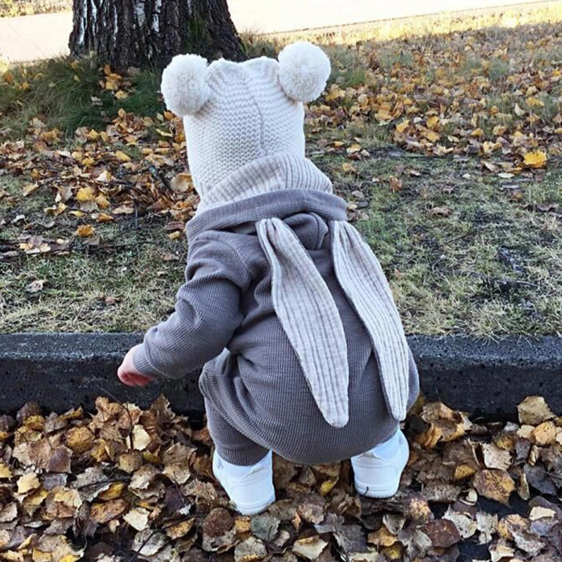 Bunny Jumpsuit Toddler Hooded Zipper Baby Romper Baby Clothes