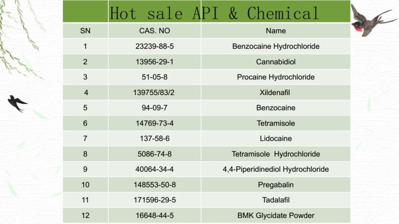 99% Purity Raw Material 23239-88-5 Stock Local Anaesthetics Raw Material Powder USP/Ep/Bp 99% Benzocaine Hydrochloride Benzocaine HCl