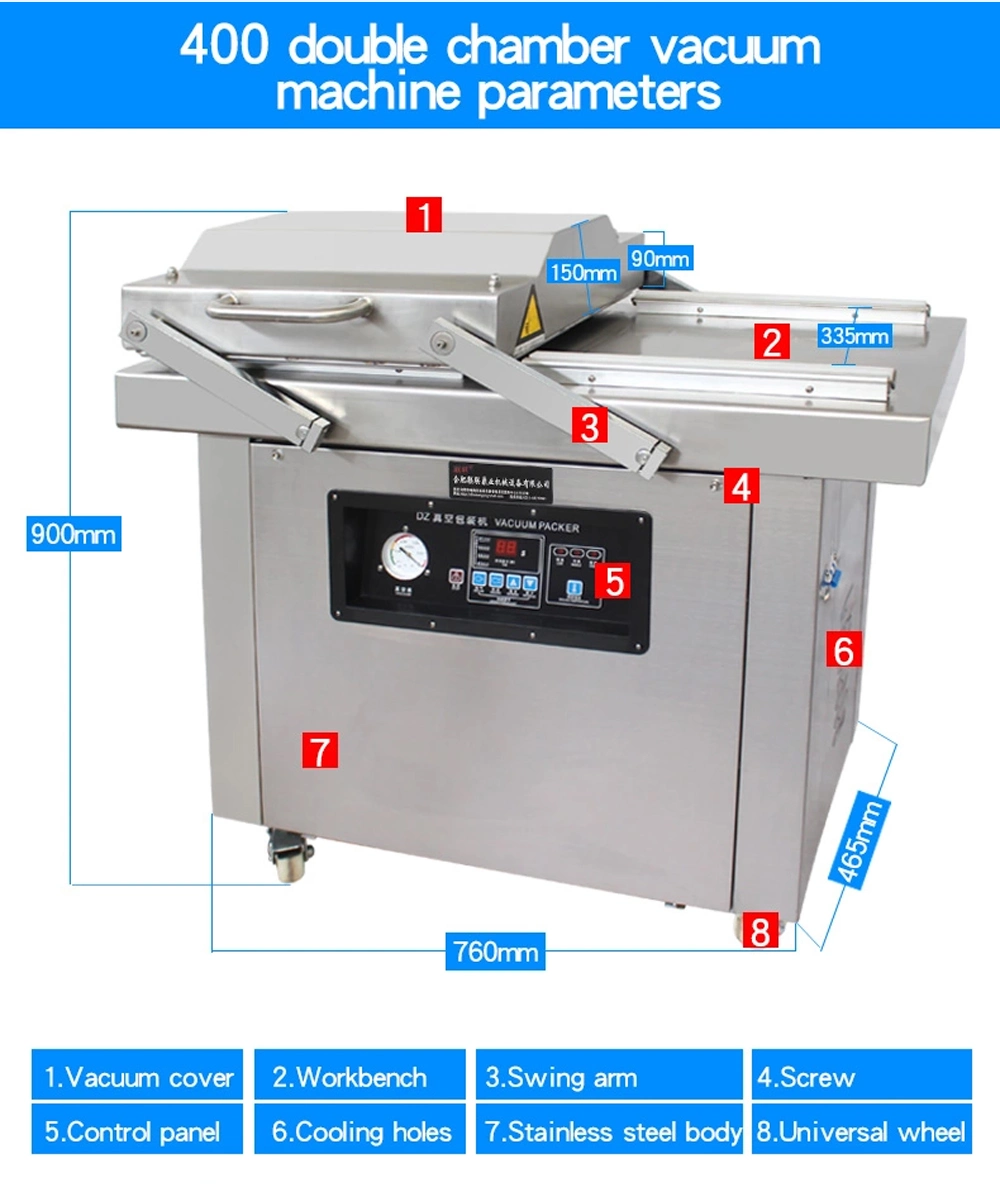 Automatic Big Double Chamber Food Vacuum Sealing Packing Machine