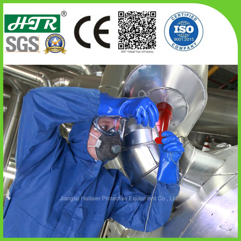 Anti-Slip PVC Chemical Resistant Industrial Safety Work Gloves with Seamless Liner