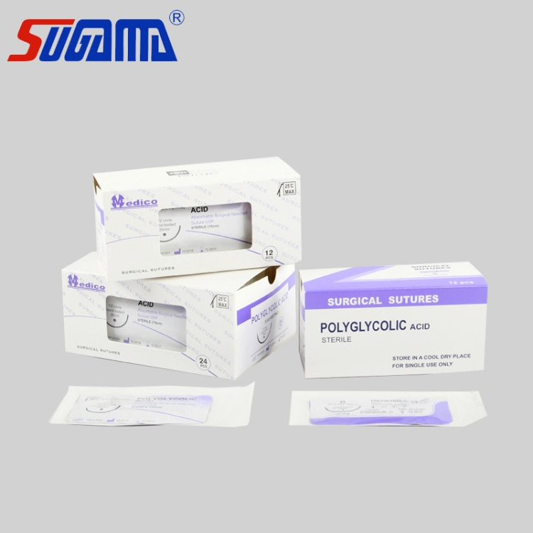 China Manufacturers Medical Polyester Nylon Non Absorbent Polypropylene Proline Braided Surgical Suture with Needle