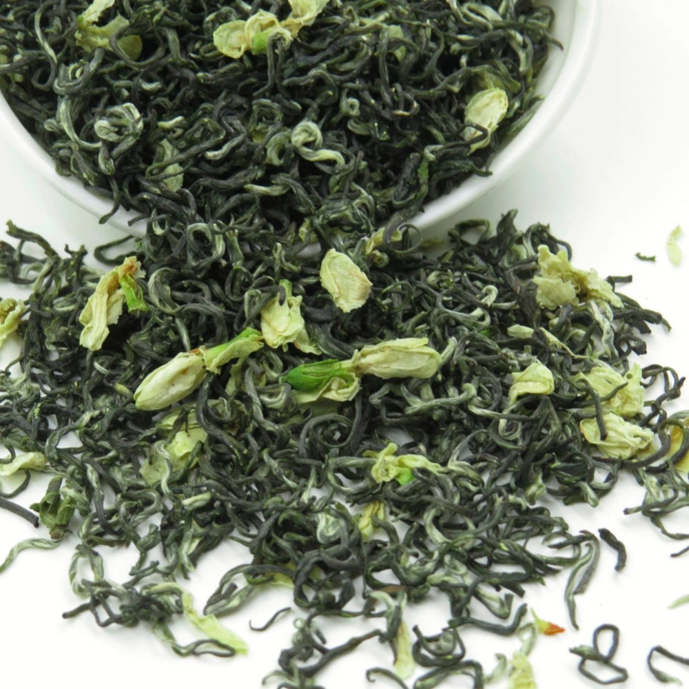 Chinese Jasmine Green Tea Bitanpiaoxue Flower Tea Blend Flavor Green Tea