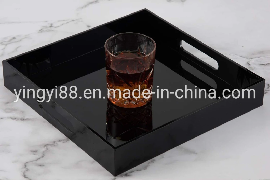 Multipurpose Customized Color Acrylic Service Tray with Handle