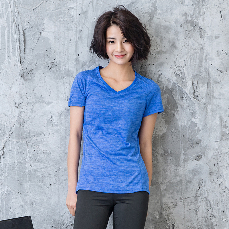 Custom Design Fitness Women Tops Plain Short Sleeve Night Running T-Shirts for Gym