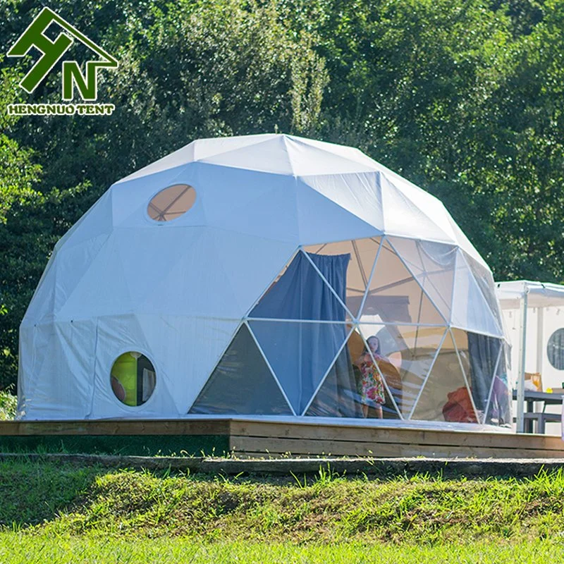 White Waterproof PVC Luxury Winter Glamping Dome Tents for Tourists