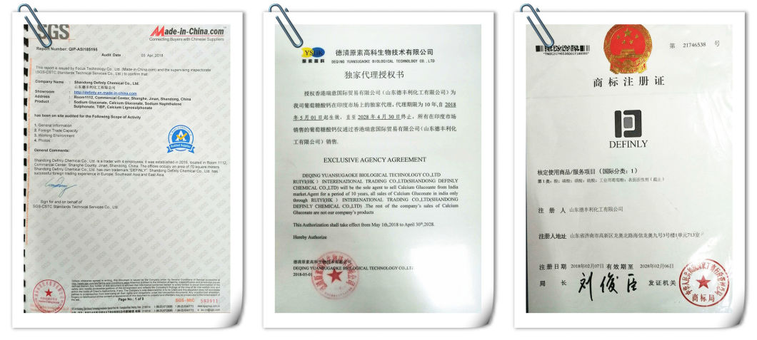 Factory Supply Nutritional Supplements 99% Zinc Gluconate for Food Additive