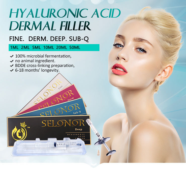 1ml Facial Filler Hyaluronic Acid/Hyaluronic Acid Cross Linked Syringe Hyaluronic Acid