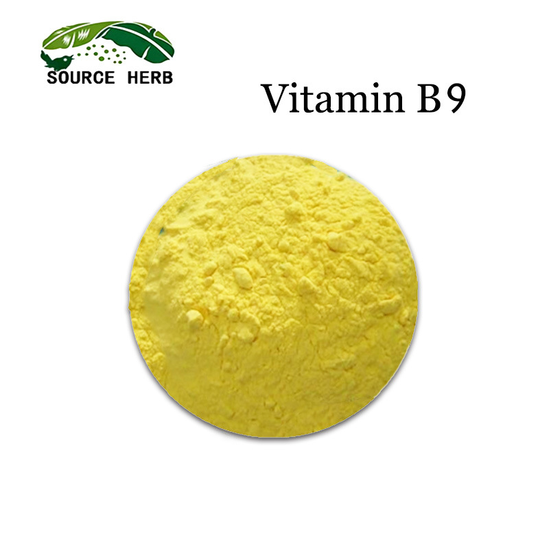 Hot Sell Factory Supply Food Grade Purity 98% Powder Folic Acid Vitamin B9