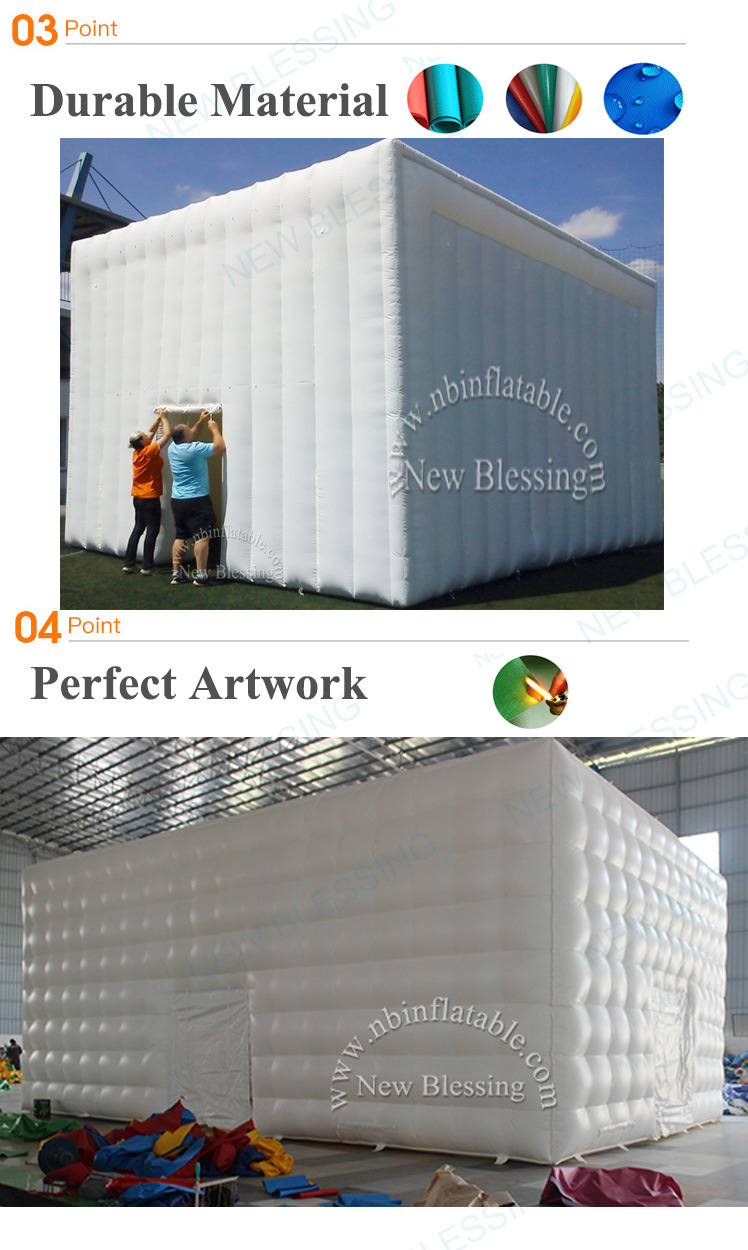 White Inflatable Cube Tent, Inflatable Event Tent Inflatable Exhibition Tent