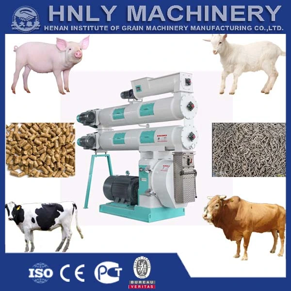 Electrical Motor Auto Lubrication Animal Feed Pellet Machine