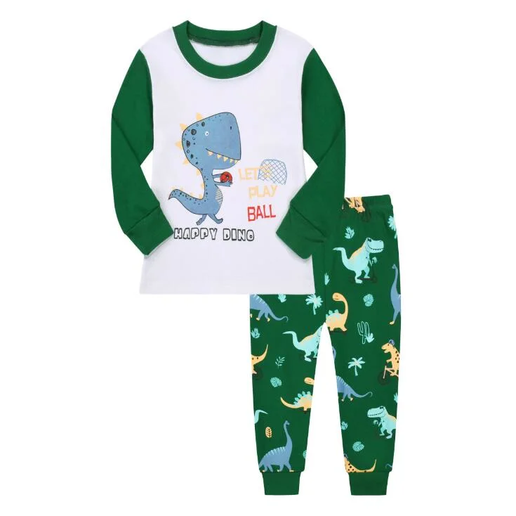 Dinosaur Sleeping Clothes Cartoon Pyjamas Set Kids Sleepwear 2 PCS Cute Kids Pajamas for Boy Girl
