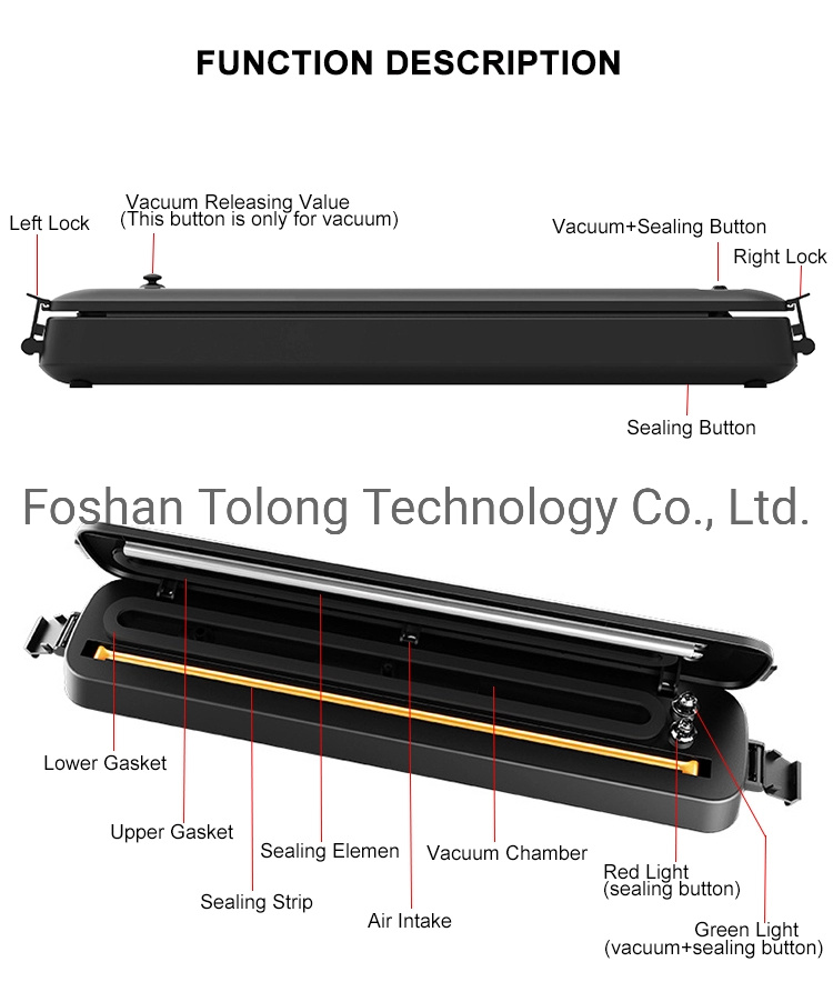 Household Wet and Dry Vacuum Packaging Machine Food Sealer Vacuum Antibacterial Moistureproof Anticorrosion Antioxidant