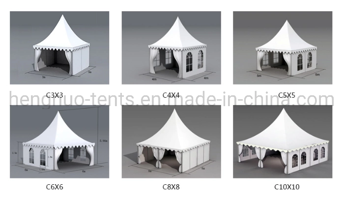 5*5m Aluminum Alloy White PVC Covering Gazebo Canopy Tent