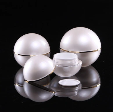 Pearl White Round Acrylic Set Acrylic Lotion Bottle and Jar for Cosmetic Packaging