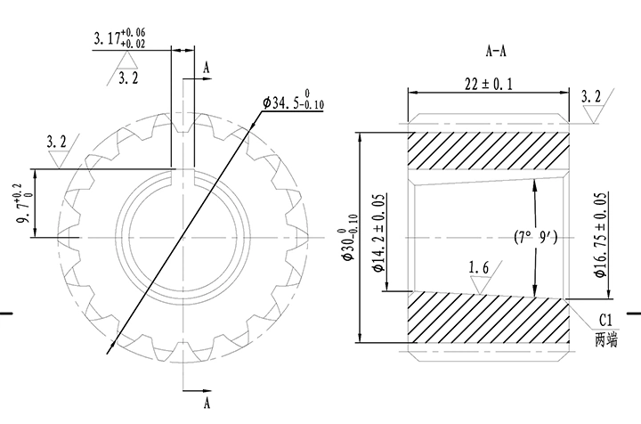 Gear Coupling for Group2/3 Gear Pump