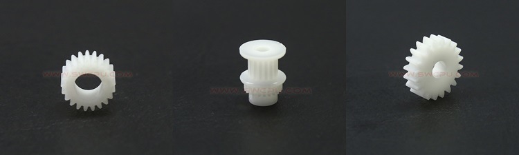 Popular Design Self Lubrication UHMWPE Plastic Ring Gear / CNC PTFE Double Bevel Gear