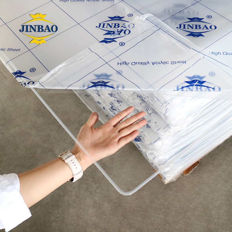 Jinbao 2050 X 3050mm 5mm Iridescent Flexible 100% Raw Virgin Transparent for Furniture Acrylic PMMA Sheet