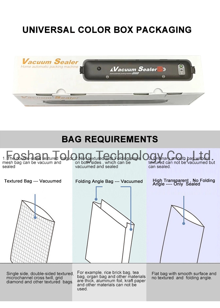 Household Wet and Dry Vacuum Packaging Machine Food Sealer Vacuum Antibacterial Moistureproof Anticorrosion Antioxidant