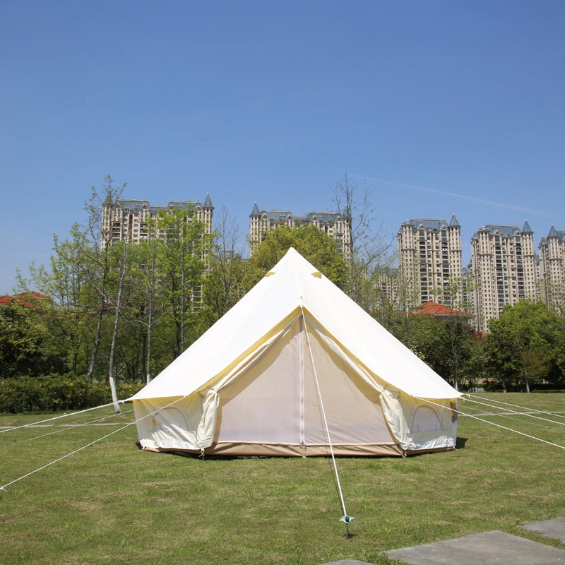 The Flame Retardant Tent of The Bell Tent Type Camp 3 Meters Diameter 4 Meters in Diameter Mongolian Yurt Bell Tent 5 Meter or 6 Meters Glamping Tent