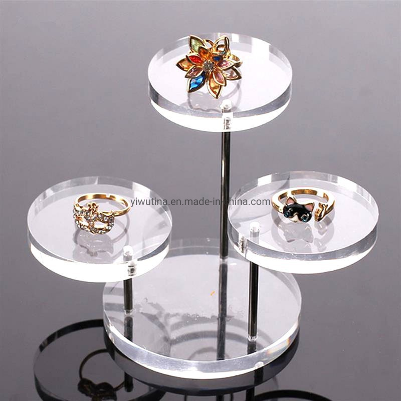 Jewelry Store Exhibitor Custom Acrylic Plate Clear Acrylic Ring Display