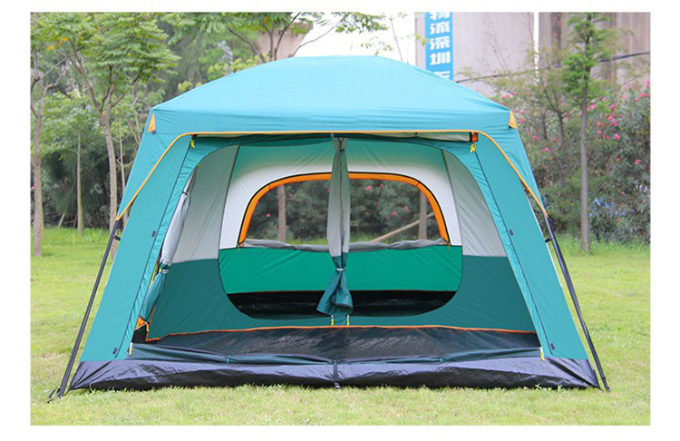 Bluebay Wholesale 8-10 Person Oxford Waterproof Double Layer Two Rooms Instant Camping Tent