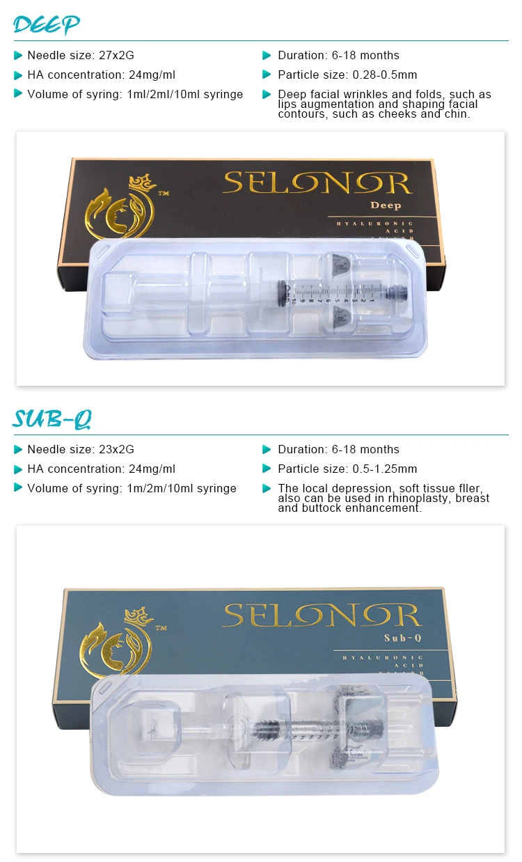 2ml Hyaluronic Acid Cross Linked/Korea Hyaluronic Acid Filler/Hyaluronic Acid Syringe