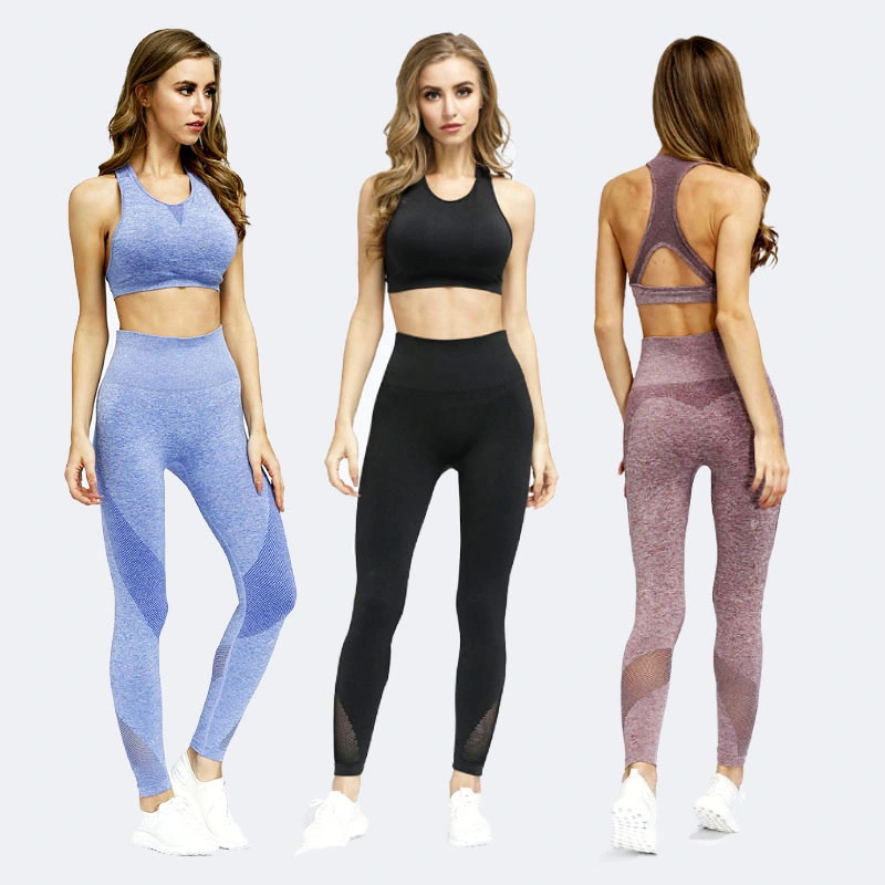 Wholesale Womens Yoga Sport Pant Bras Set Custom Lady's Fitness Tracksuits Set