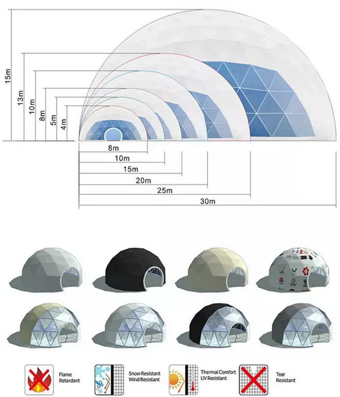 Outdoor Luxury Dome Safari Tent for Hotel