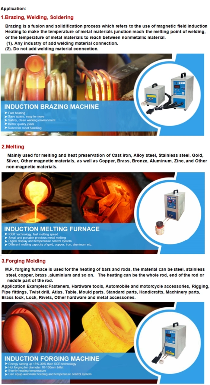 Hf Induction Heater for Welding Forging Melting Hardening