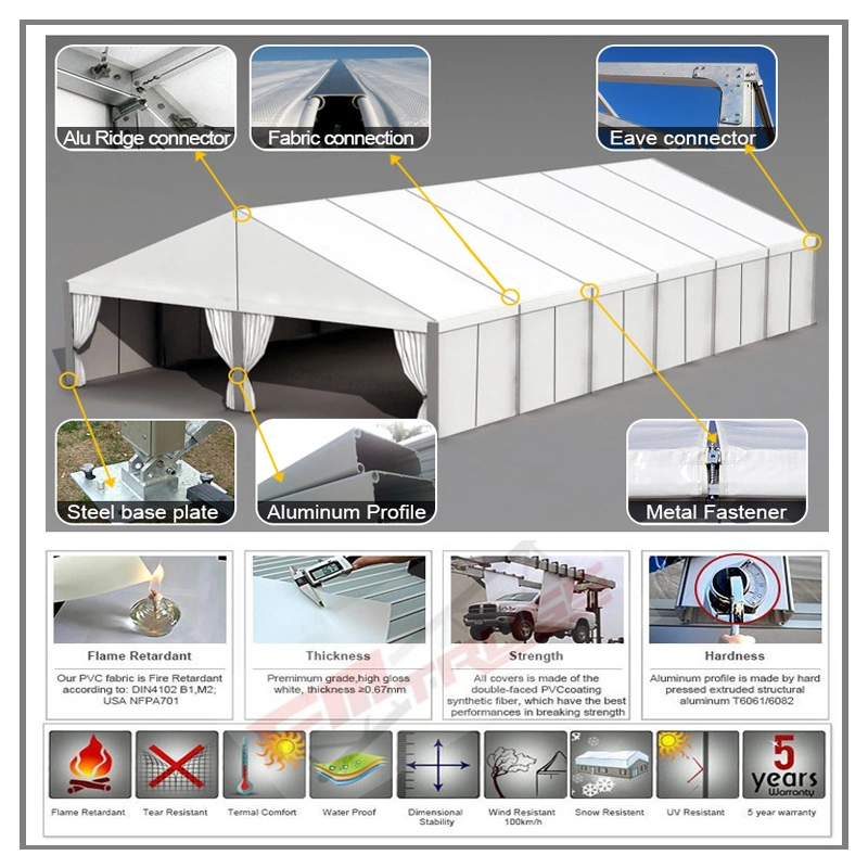 30m Aluminum Alloy Warehouse Large Storage Tent for Outdoor