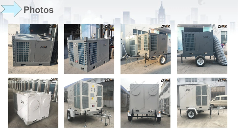 Portable Air-Cooled Tent Air Conditioner with Trailer Mounted for Outdoor Temporary Cooling