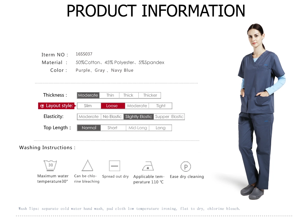 OEM Medical Clothing Hospital Uniform for Women Factory Medical Scrubs Suit and Pajamas