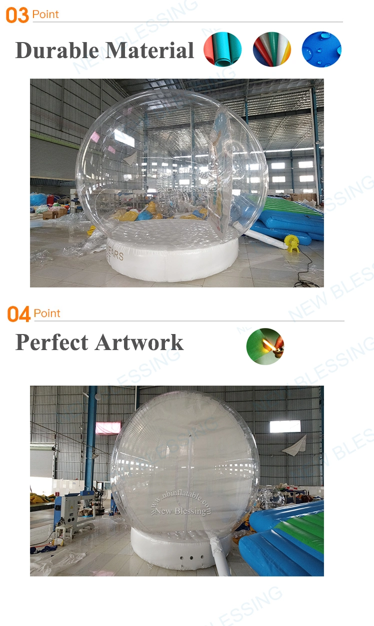 Sesame Theme Inflatable Human Photo Snow Globe Tent with Repair Kits