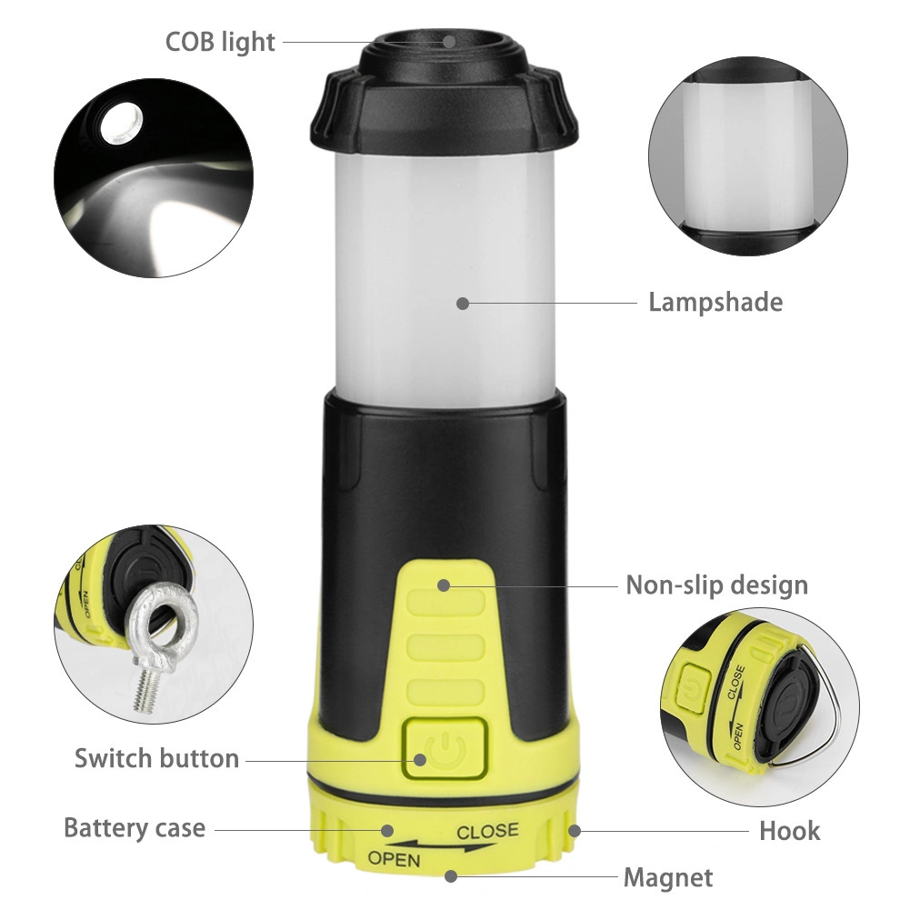 LED Mini Camping Lantern, Foldable Camping Light with UV Light, 3AAA Battery, Waterproof IP65, Outdoor, Camping Tent