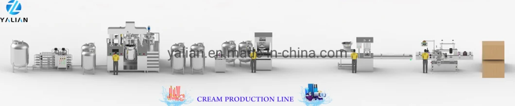 40L-200L New Toothpaste Making Machine Emulsifier Homogenizer Mixing Machine Vacuum Emulsifying Mixer Blender
