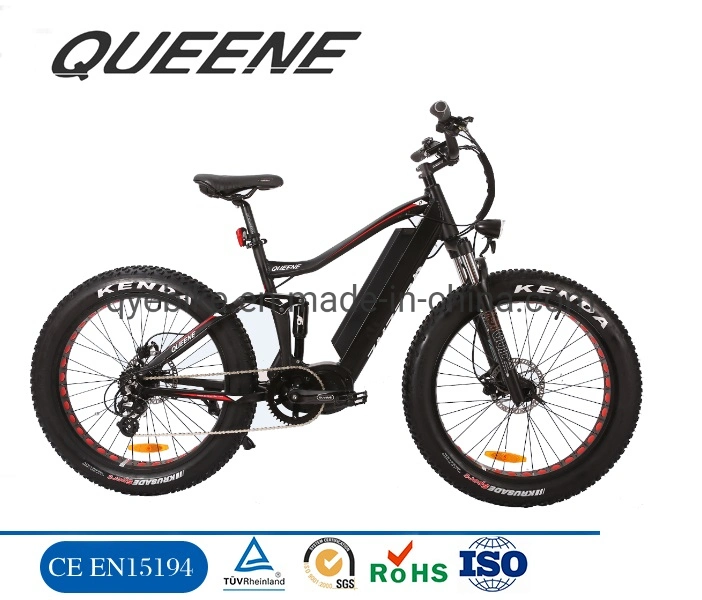 Queene/Full Suspension Electric Bike Newest 8 Fun Motor Central Motor Electric Bicycle