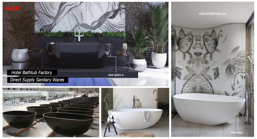 Man-Made Stone Bathtub, Acrylic Stone Bathroom Freestanding Bath Tub