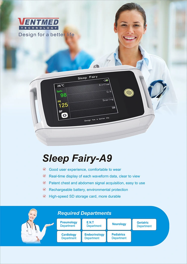 9 Channels Sleep Apnea Monitoring Device for Home Sleep Test