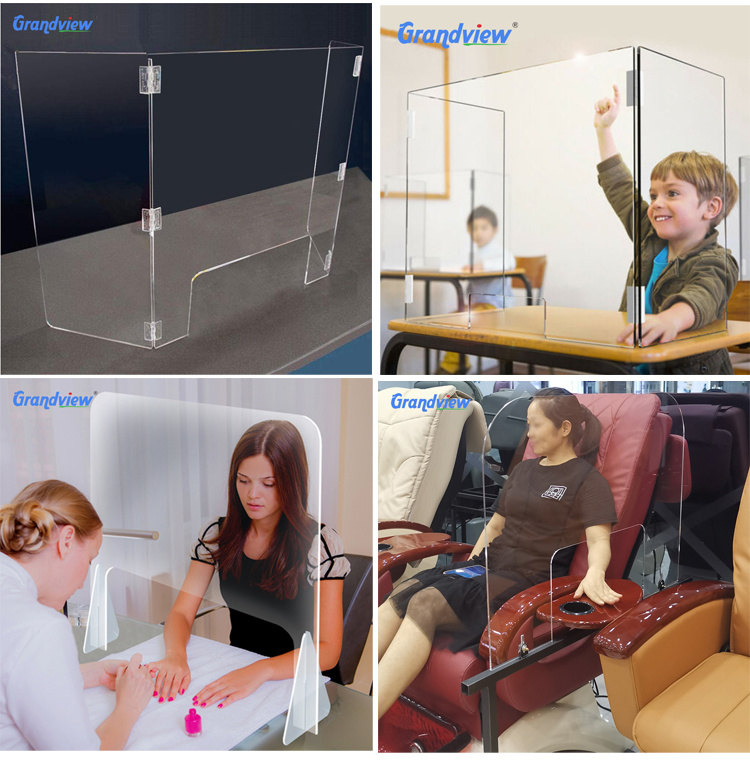 Protective Acrylic Plexi Glass Display Counter Top Sneeze Guard