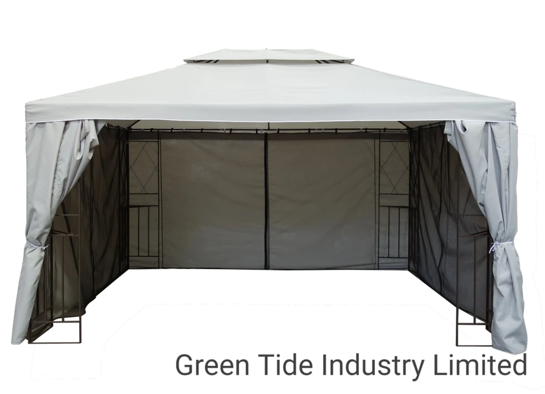 Outdoor Furniture 3*4m Steel Gazebo Garden Tent with Mosquito Net