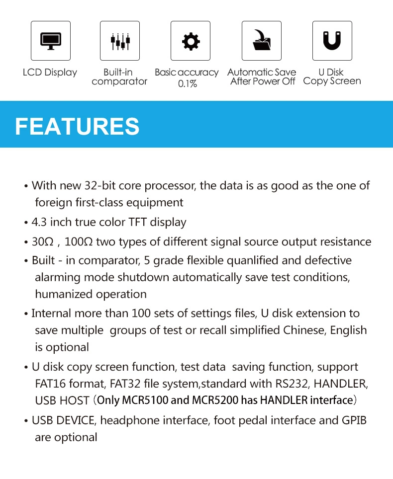 Lcr Meter Digital Bridge Measurement of Inductance Resistance Capacitance Inductance Tester