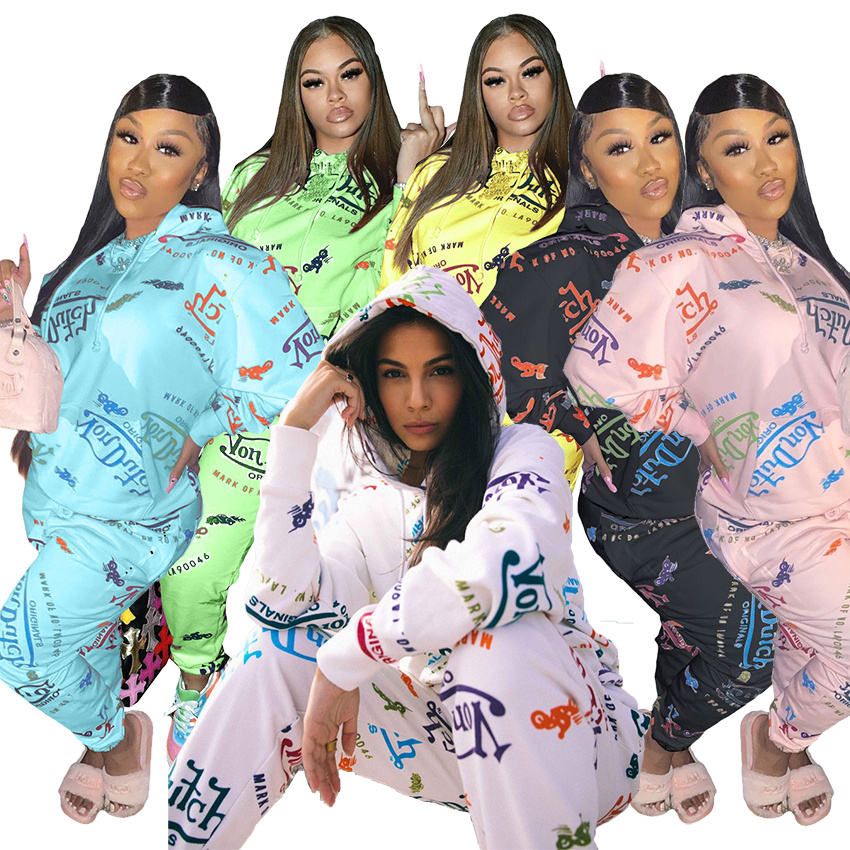 Ladies Sweatsuit Cotton Tracksuits for Women Girls Fall Women Joggers Suits Sets Womens Clothing