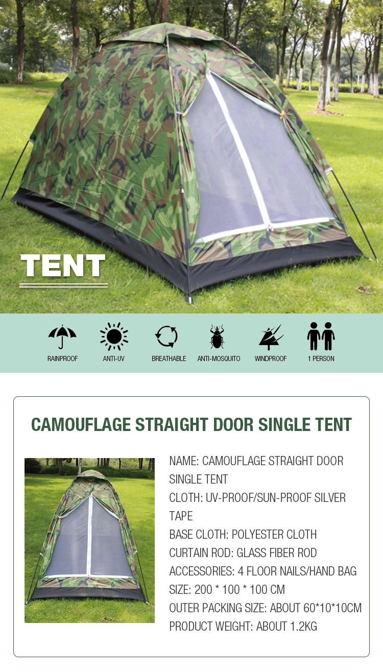 Pop up Easy Opentent One Person Play Camouflage Camping Military Tent