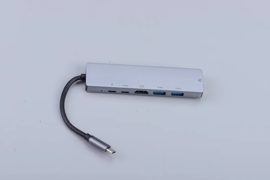 5 in 1 USB3.0*3 SD/TF Card Reader USB C Hub Adapter for New MacBook