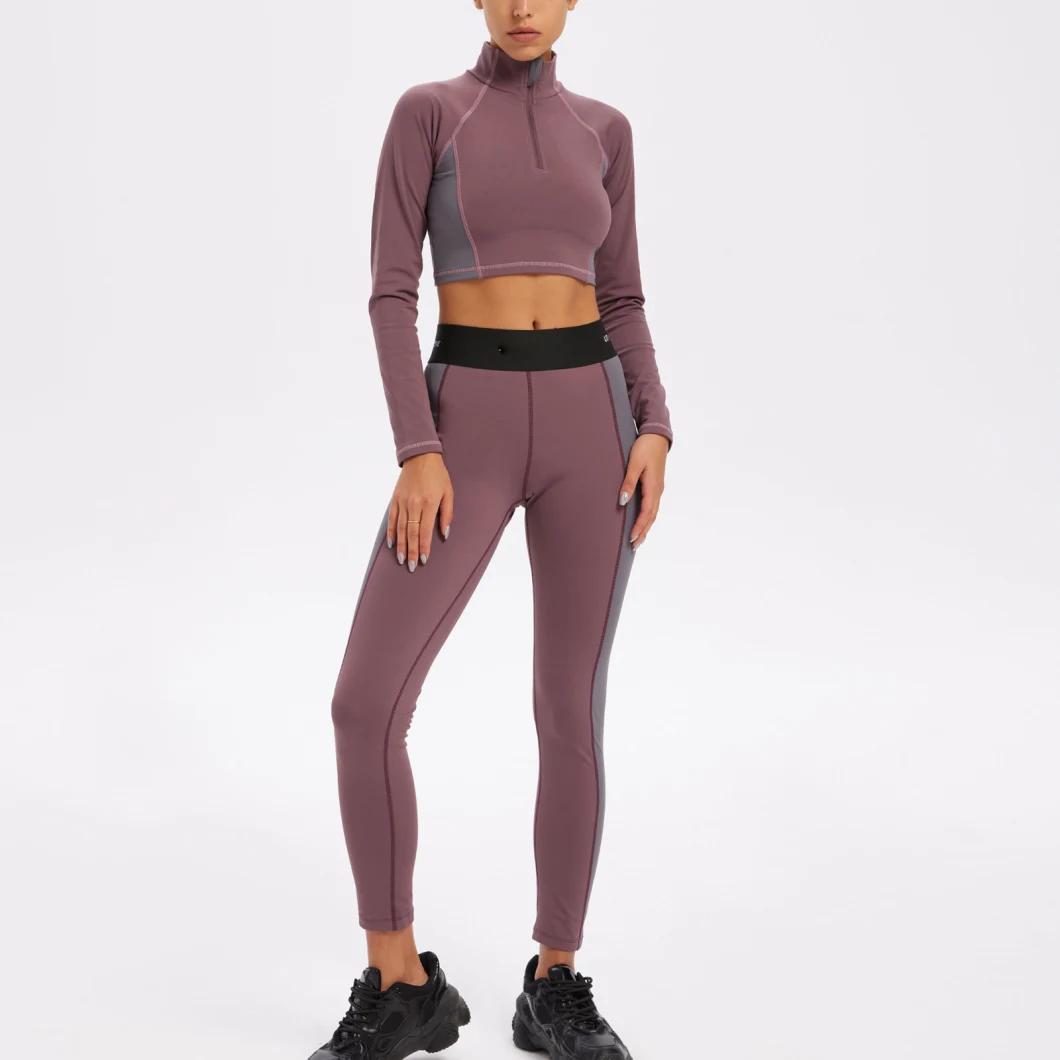 Wholesale Sweatsuit Crop Women Tracksuits Gym Sets Clothing Women