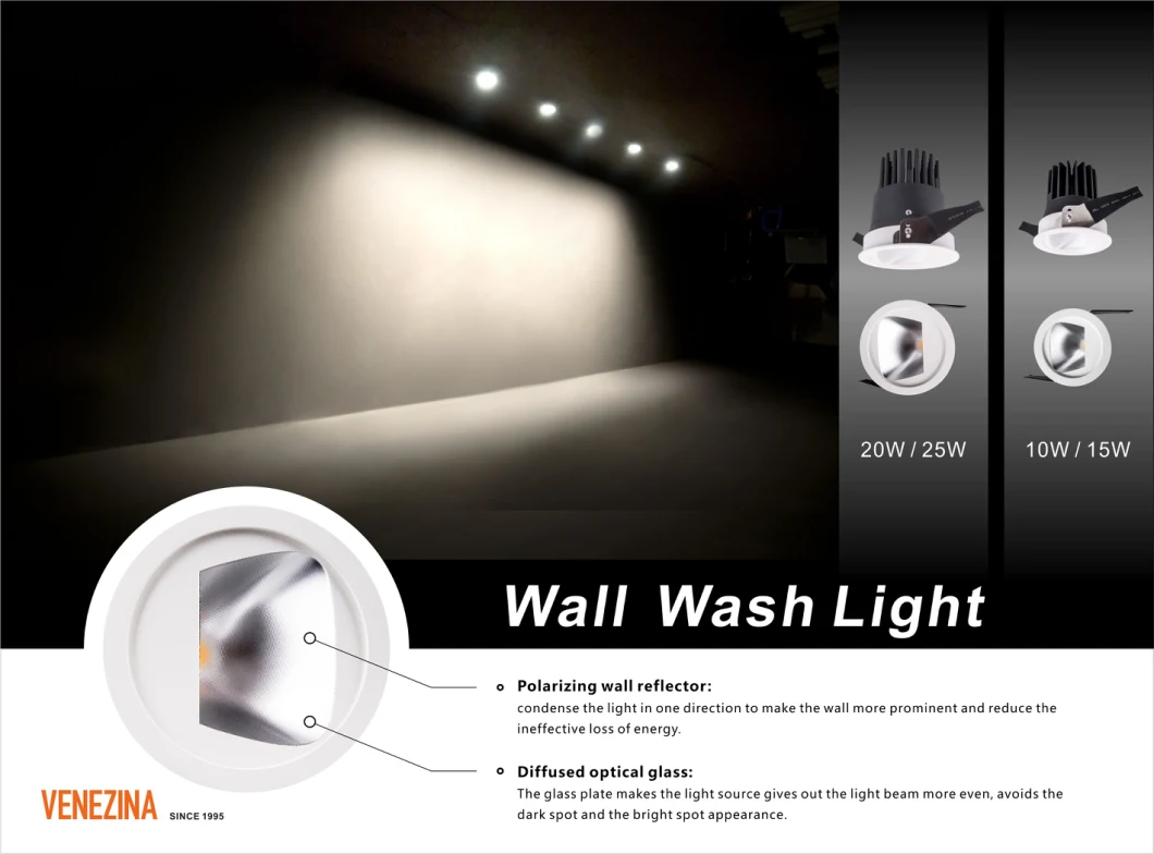 Steel Sheet Housing 45 Degree Adjustable 2X15W 3400lm COB LED Ceiling Light Indoor Decor LED Downlight