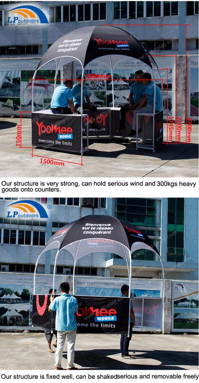 Outdoor Advertising Promotion Counter Hexagon Dome Tent Booth for Sale